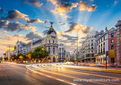 Madrid Cityscape sunrise
